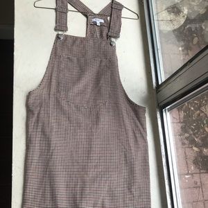 Plaid Houndstooth Overall dress. Size large